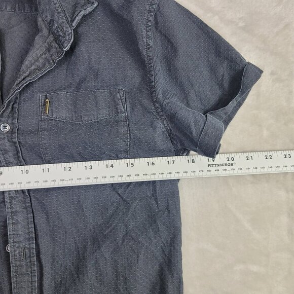 Scotch & Soda Amsterdam Couture Navy Textured Button-Down Men's Shirt | Size S - Picture 5 of 7